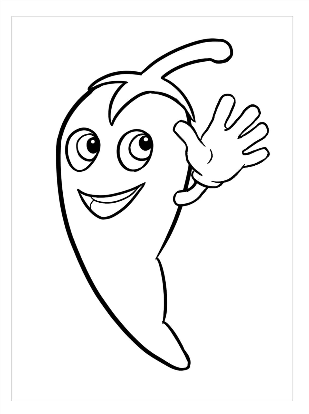 Dibujo de Aj Saludar para Colorear