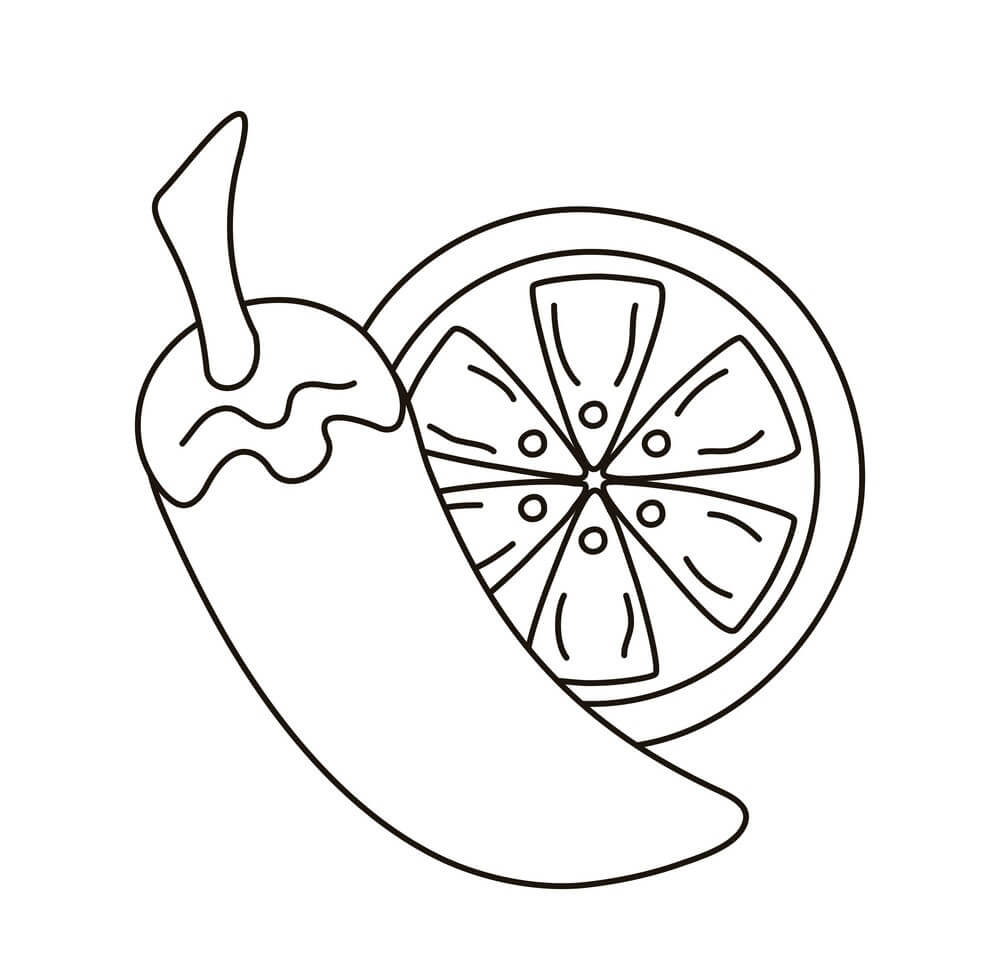 Dibujo de Ctricos de Limn con Aj para Colorear