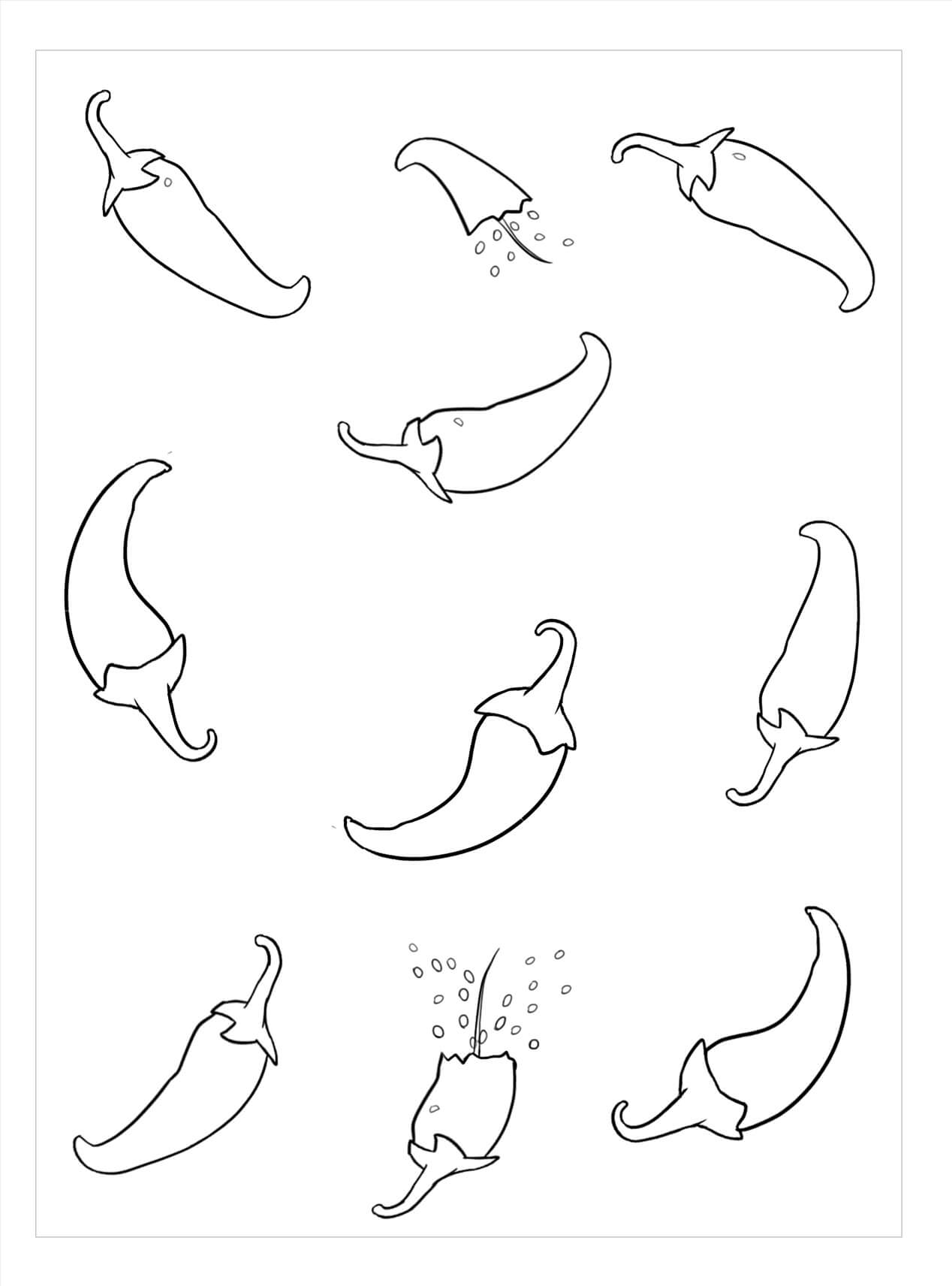 Dibujo de Los Chiles para Colorear