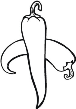 Dibujo de Dos Chiles Impresionantes para Colorear
