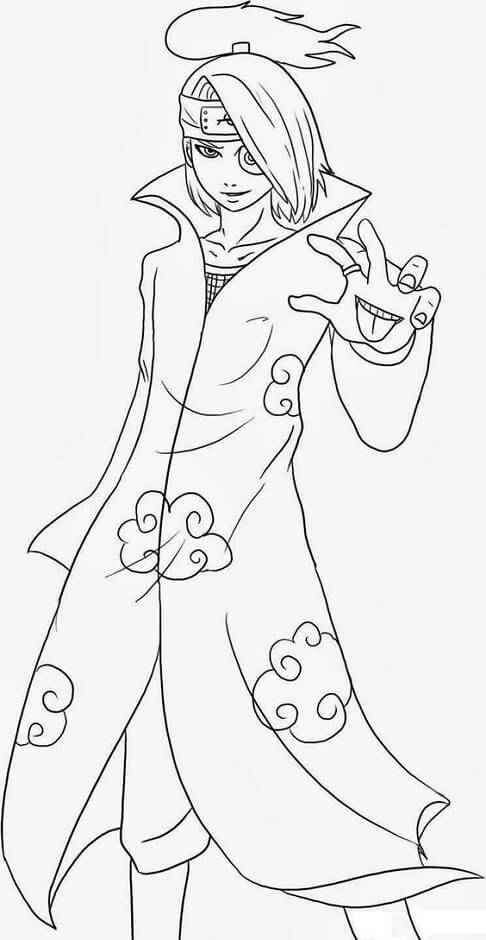 Dibujo de Deidara para Colorear