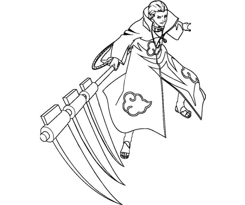 Dibujo de Genial Hidan para Colorear