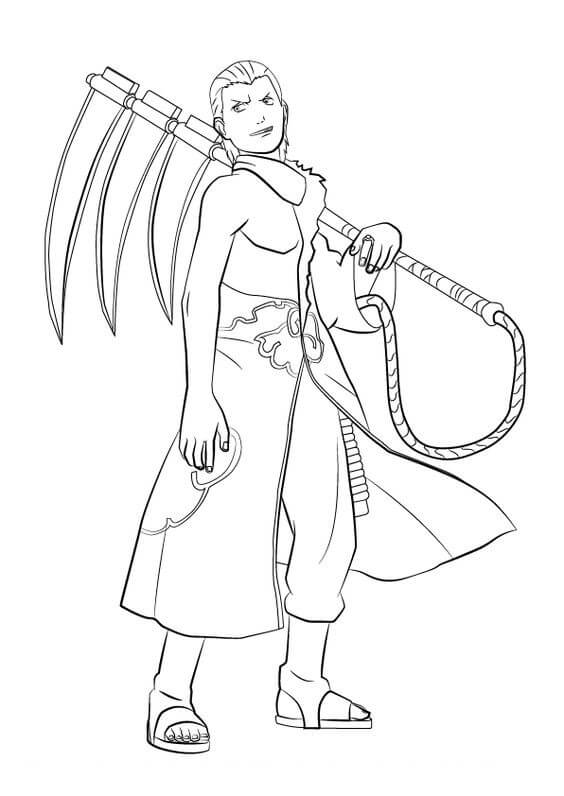 Dibujo de Hidan Sonriendo para Colorear