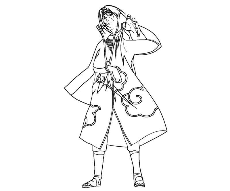 Dibujo de Itachi Guapo para Colorear