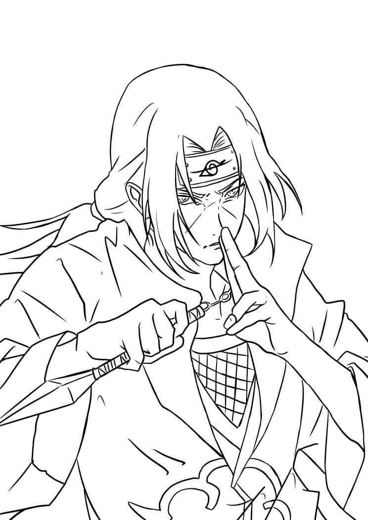 Dibujo de Itachi Luchando para Colorear