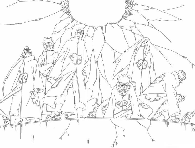 Dibujo de Miembro Genial de Akatsuki para Colorear
