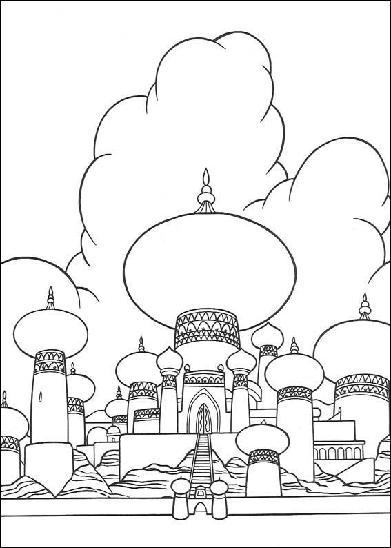 Dibujo de El Palacio del Sultan para Colorear
