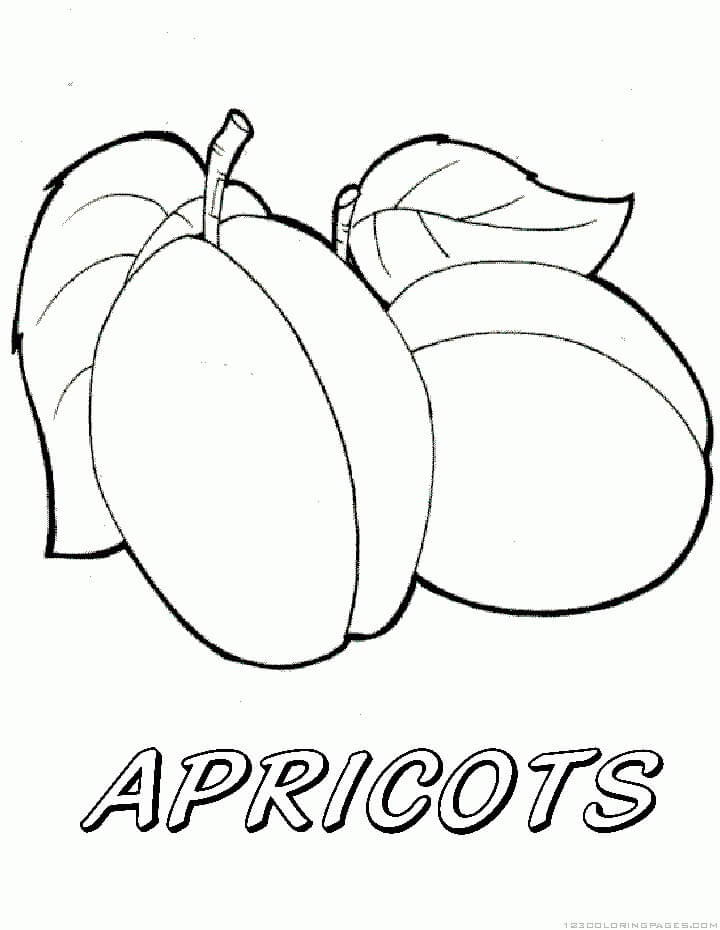 Dibujo de Dos Albaricoque para Colorear