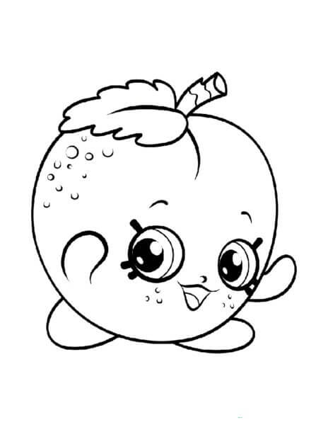 Dibujo de Linda Albaricoque Divertida para Colorear