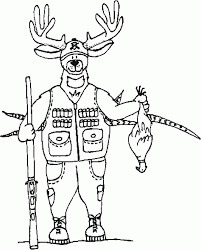 Dibujo de Caza de Alces para Colorear
