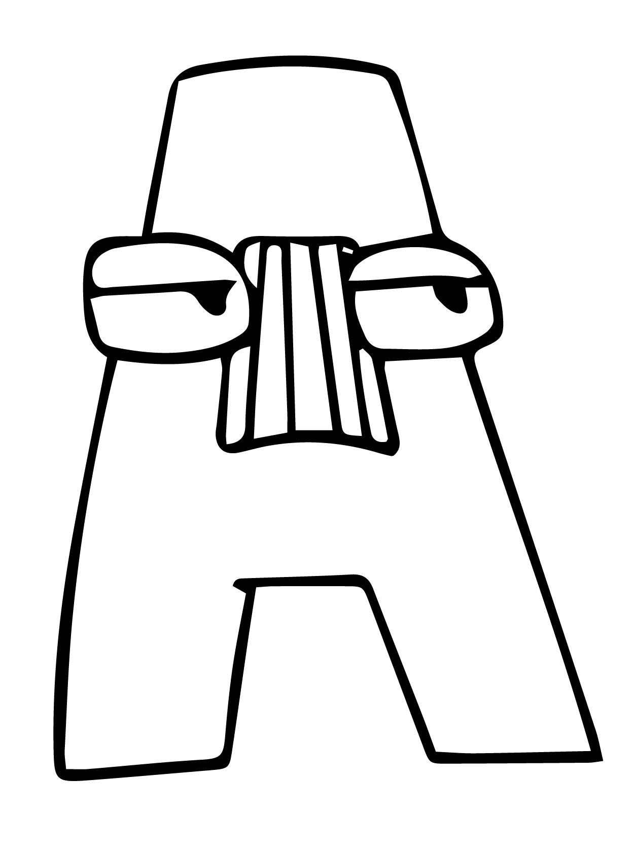 Dibujo de Alphabet Lore 01 para Colorear