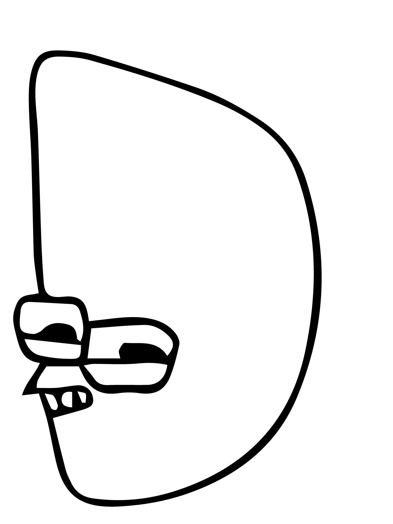 Dibujo de Alphabet Lore 04 para Colorear