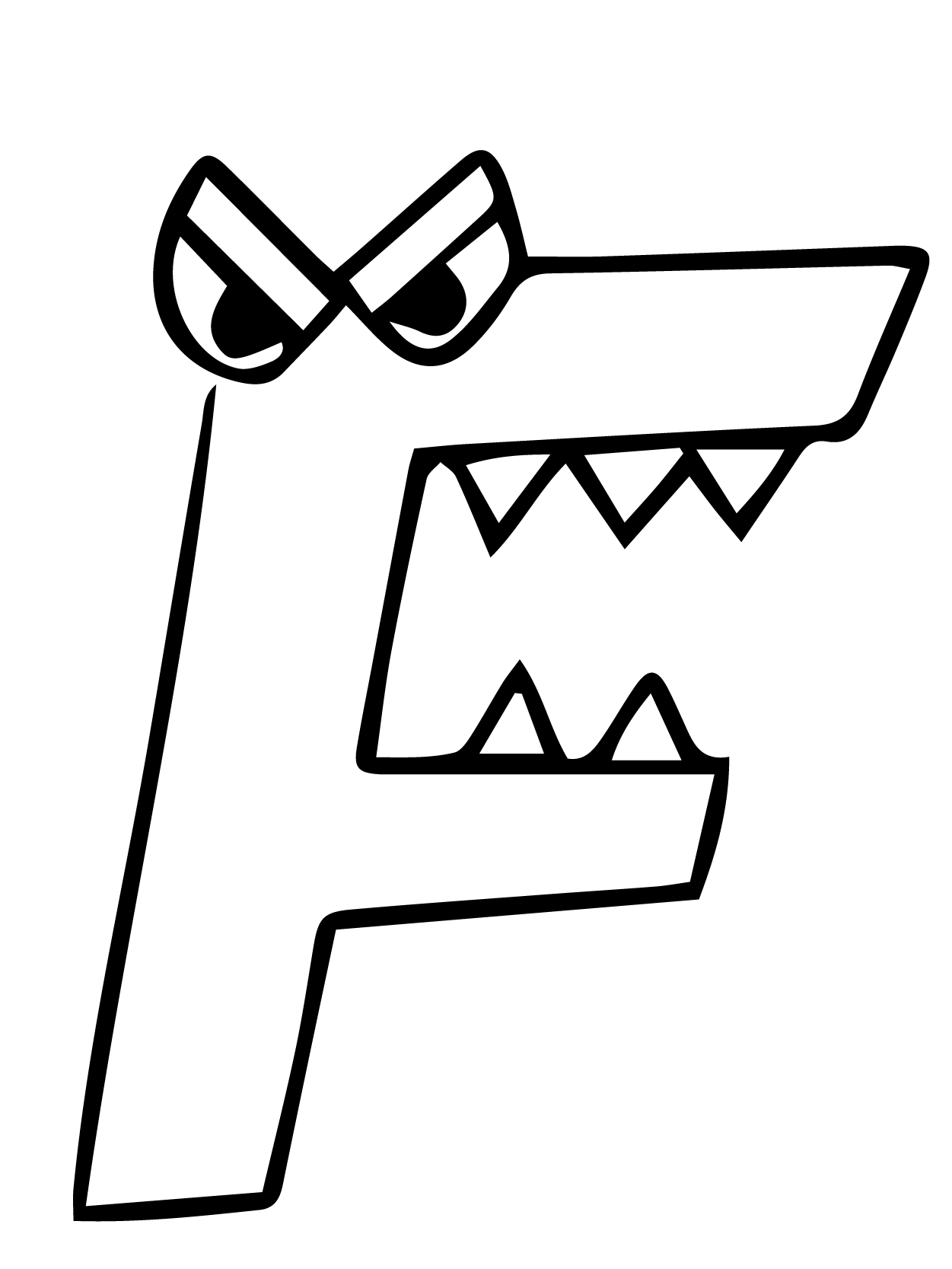 Dibujo de Alphabet Lore 06 para Colorear