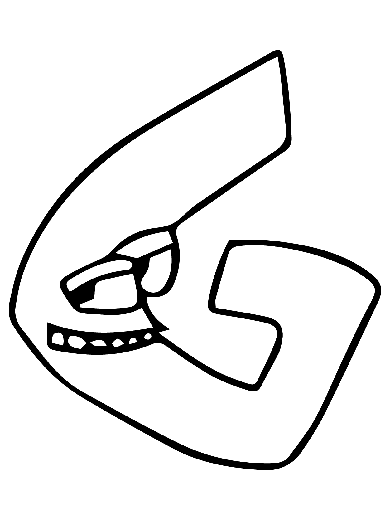 Dibujo de Alphabet Lore 07 para Colorear