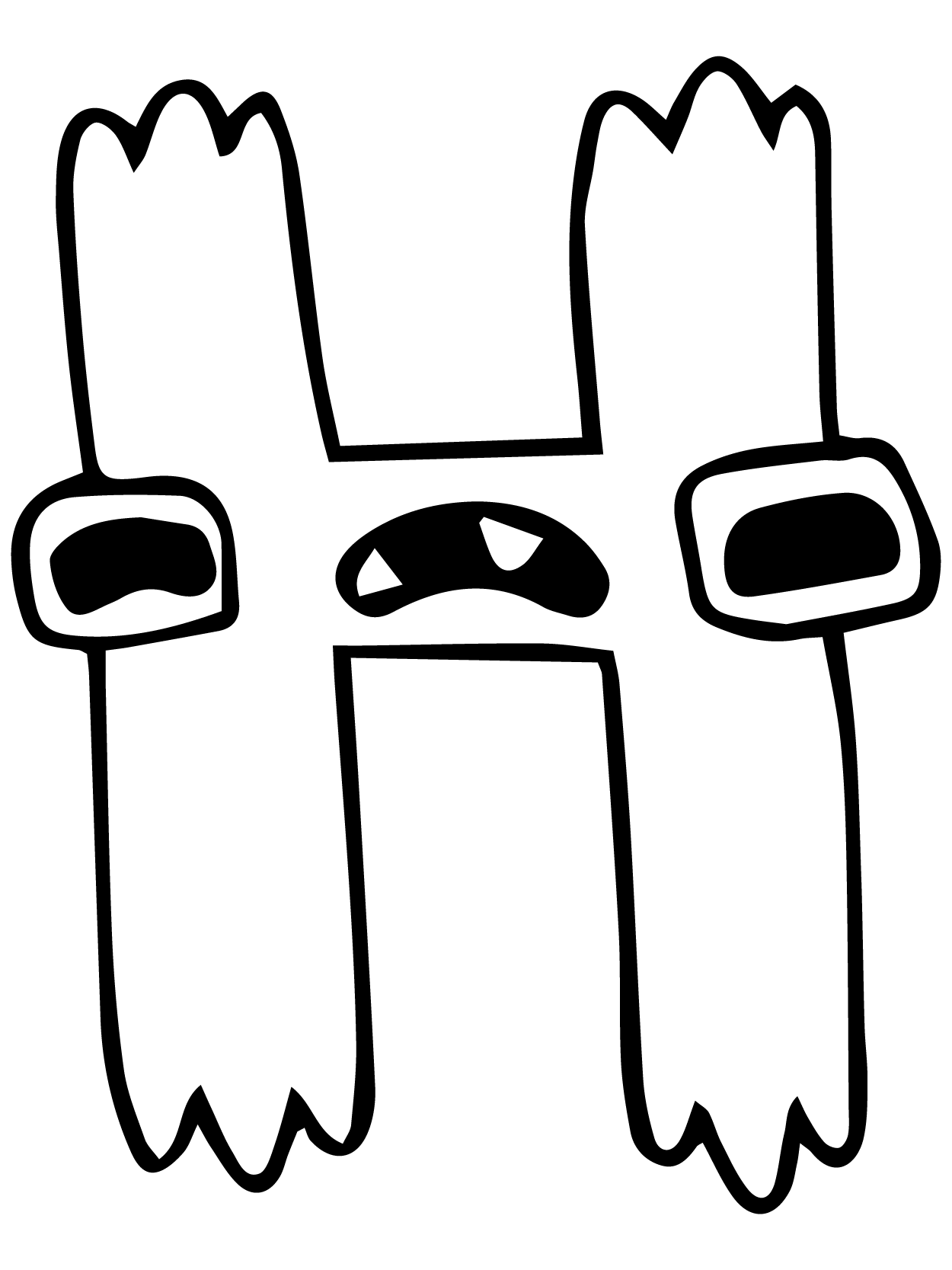 Dibujo de Alphabet Lore 08 para Colorear