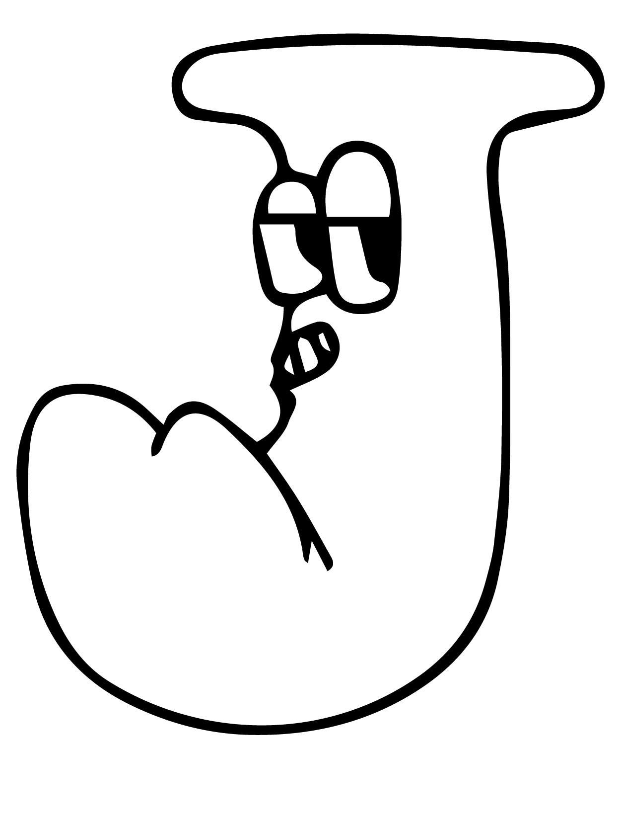 Dibujo de Alphabet Lore 10 para Colorear