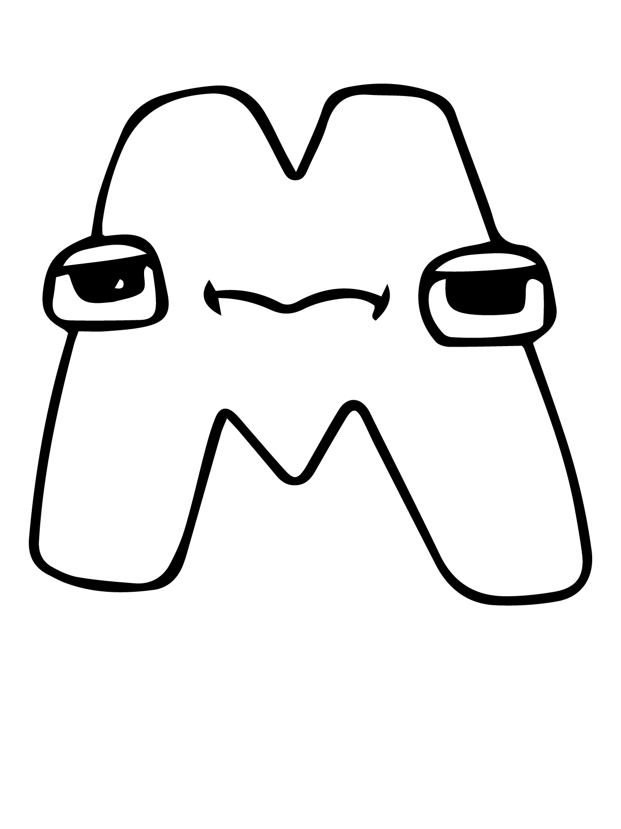 Dibujo de Alphabet Lore 13 para Colorear