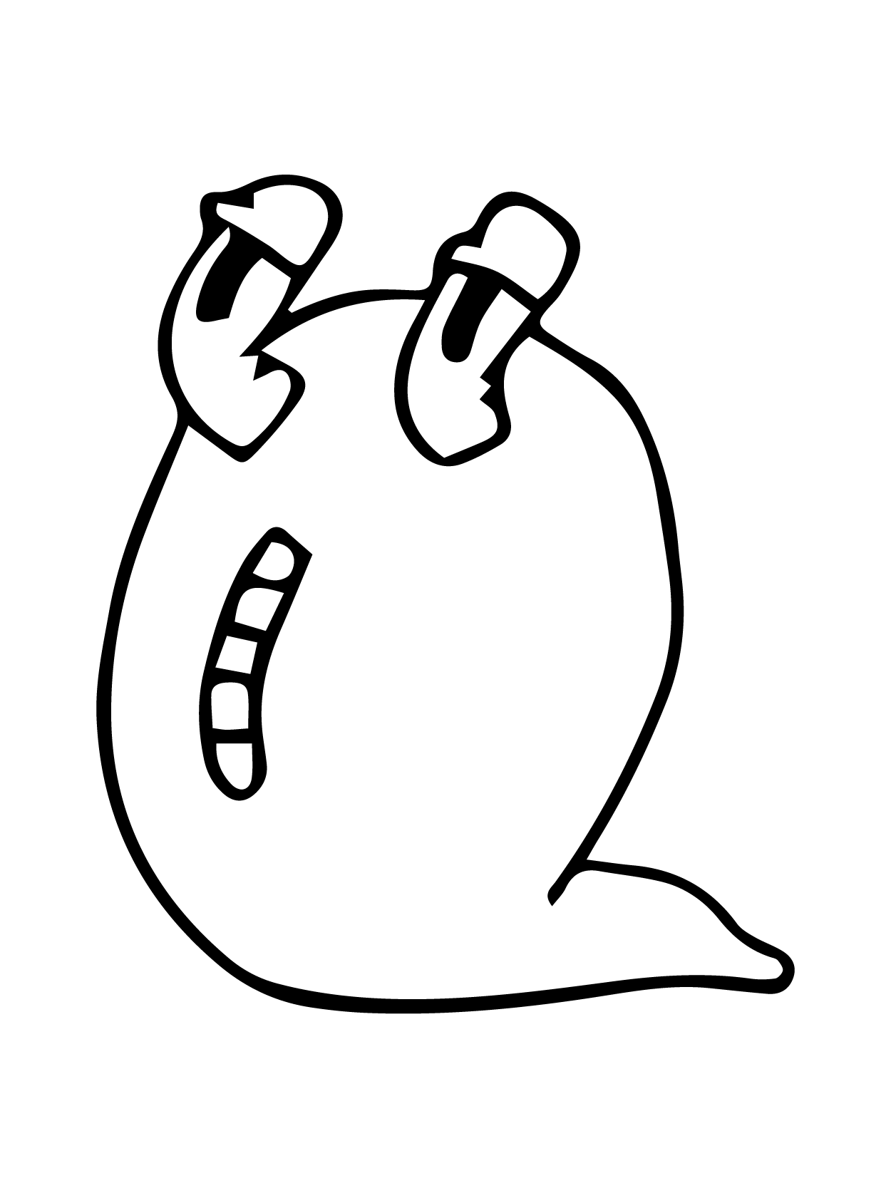 Dibujo de Alphabet Lore 17 para Colorear