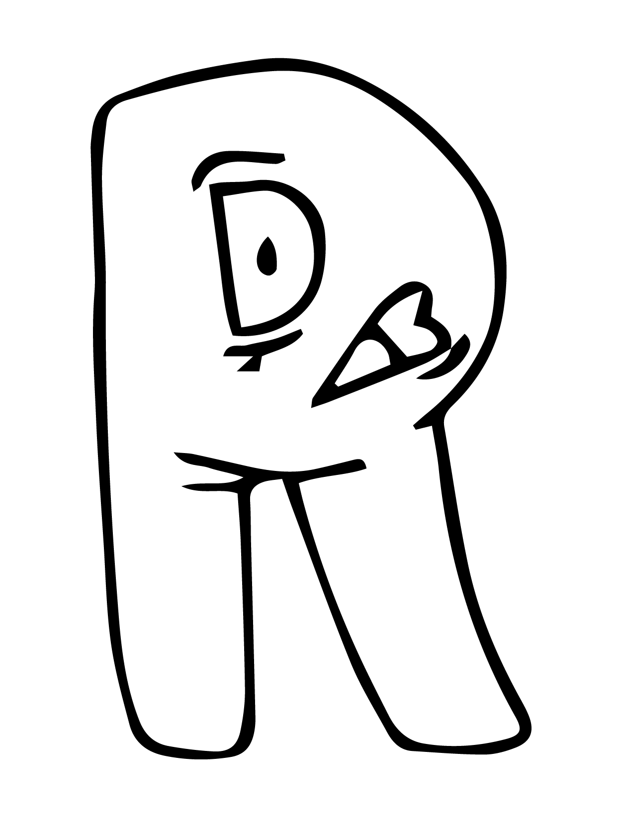 Dibujo de Alphabet Lore 18 para Colorear