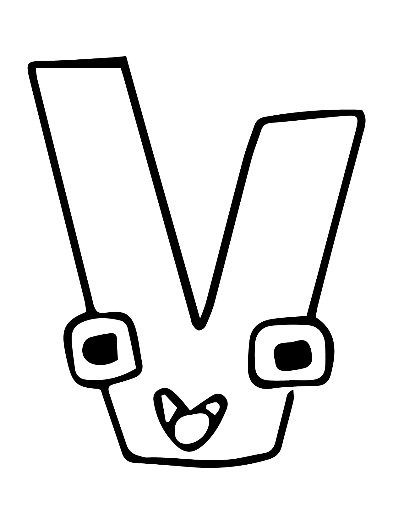 Dibujo de Alphabet Lore 22 para Colorear