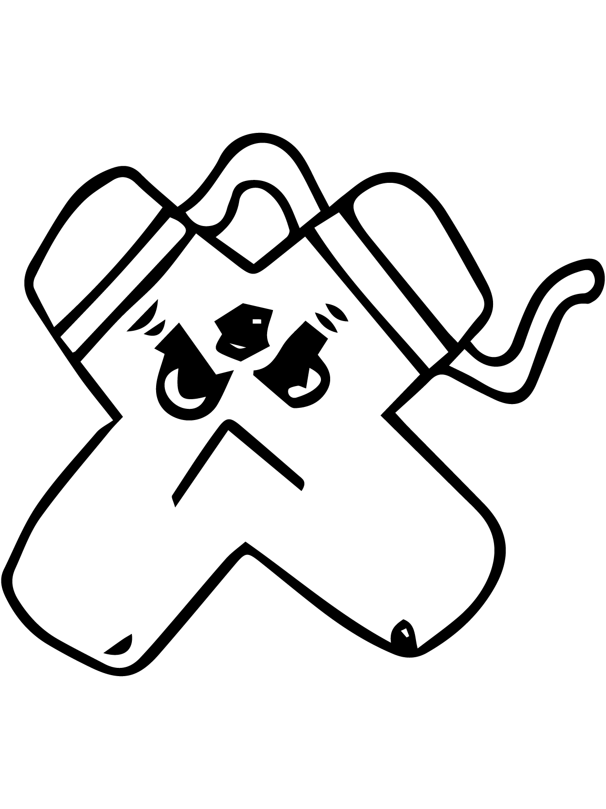 Dibujo de Alphabet Lore 24 para Colorear