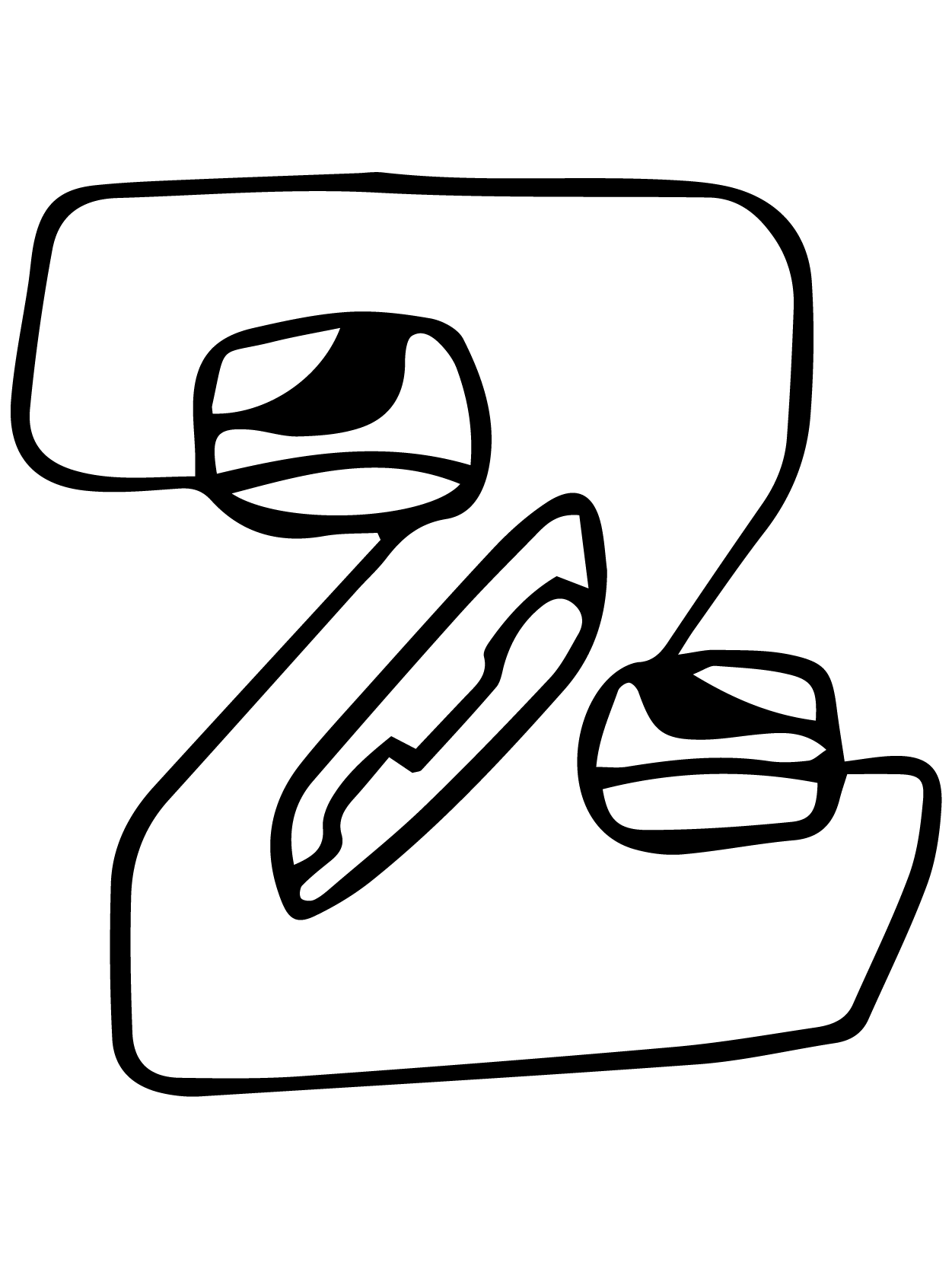 Dibujo de Alphabet Lore 26 para Colorear