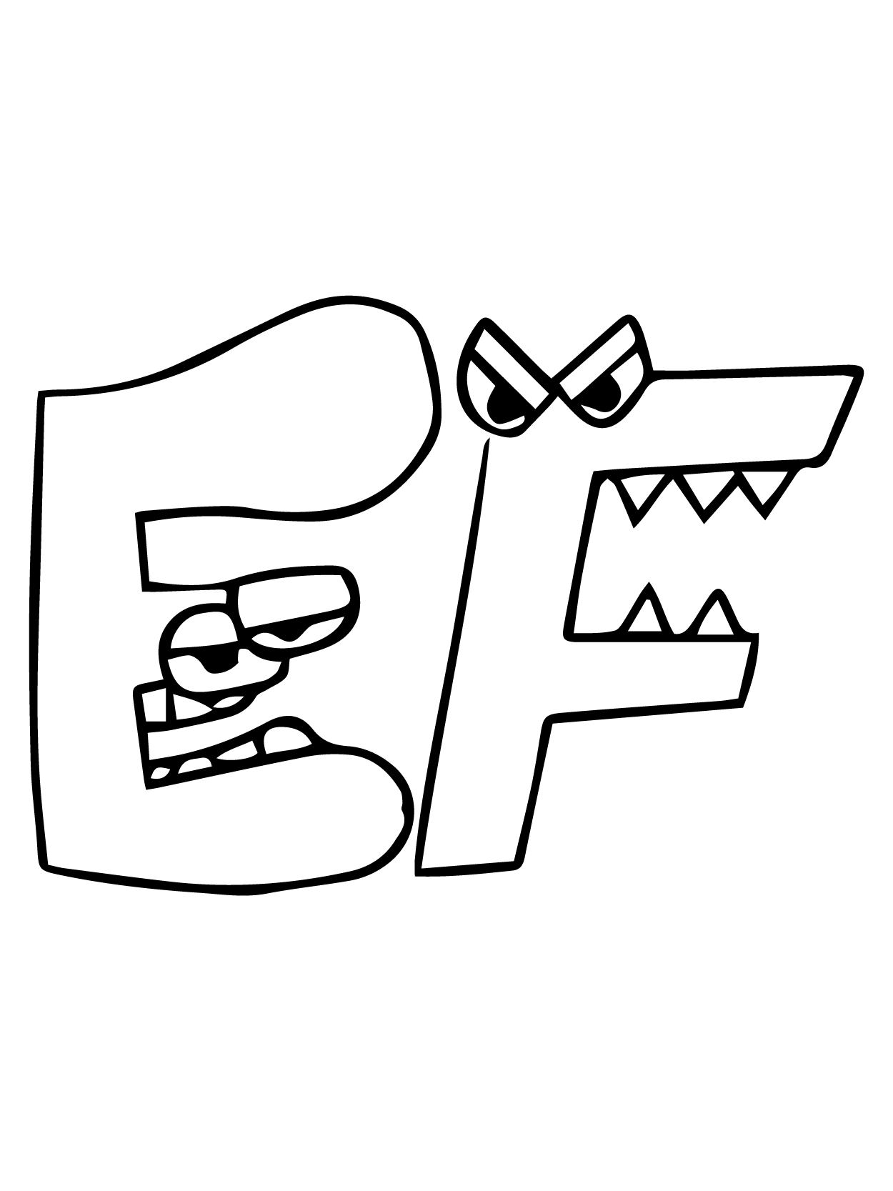 Dibujo de Alphabet Lore 29 para Colorear