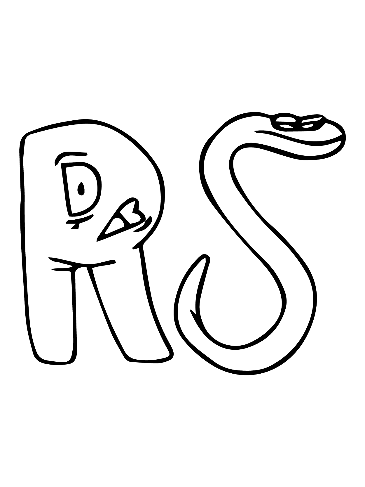 Dibujo de Alphabet Lore 30 para Colorear