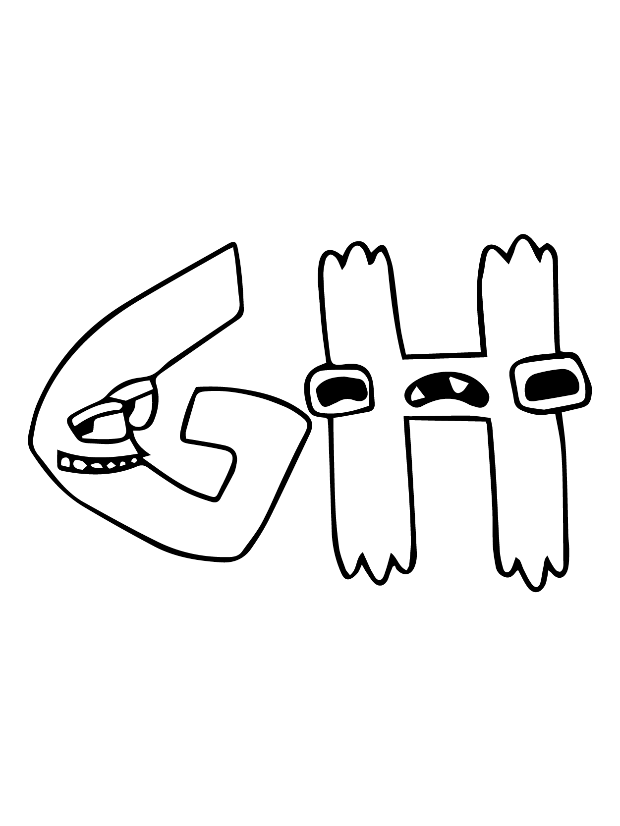 Dibujo de Alphabet Lore 31 para Colorear