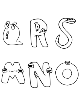Dibujo de Alphabet Lore 33 para Colorear