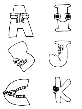 Dibujo de Alphabet Lore 34 para Colorear