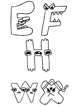 Dibujo de Alphabet Lore 35 para Colorear