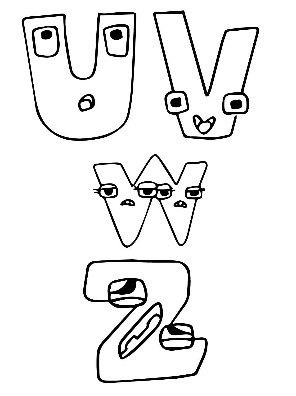 Dibujo de Alphabet Lore 36 para Colorear