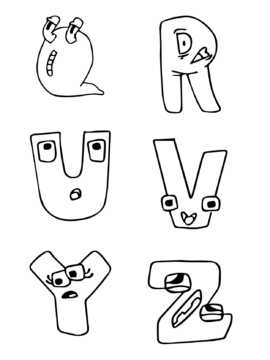 Dibujo de Alphabet Lore 38 para Colorear