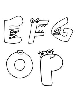 Dibujo de Alphabet Lore 39 para Colorear