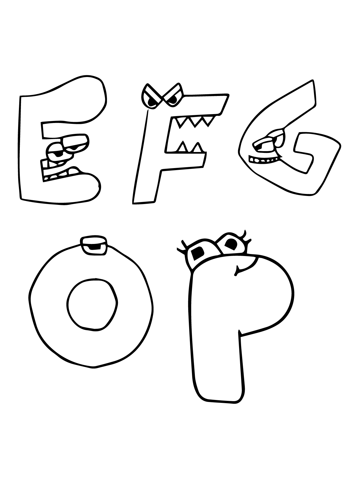 Dibujo de Alphabet Lore 39 para Colorear