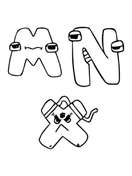 Dibujo de Alphabet Lore 40 para Colorear