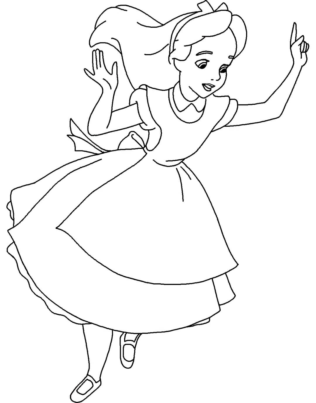 Dibujo de Encantadora Alicia para Colorear