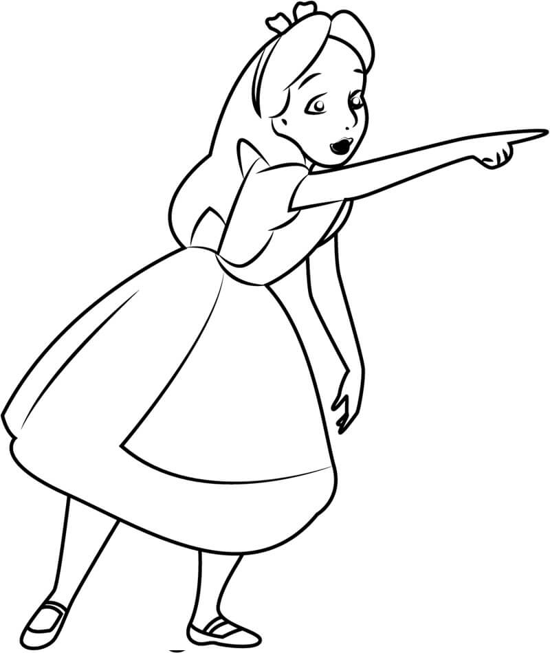 Dibujo de Linda Alicia para Colorear