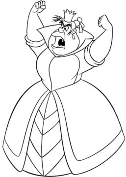 Dibujo de Reina Roja Enojada para Colorear