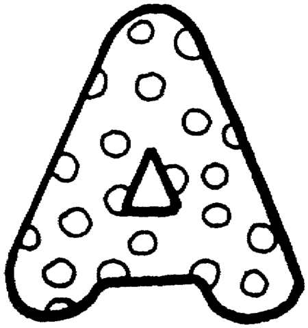 Dibujo de Carta a para Colorear