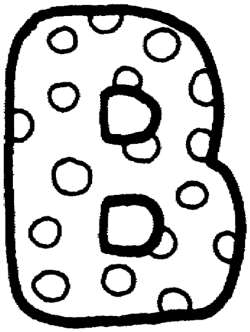 Dibujo de Letra B para Colorear