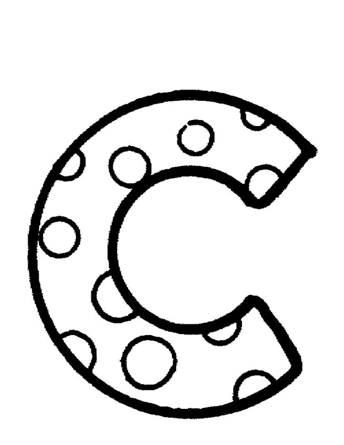 Dibujo de Letra C para Colorear