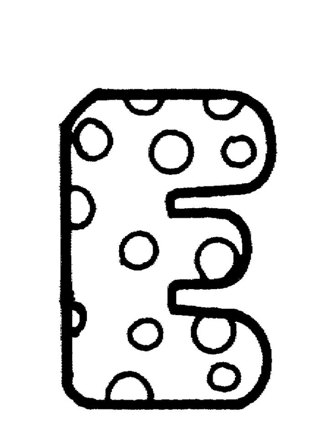 Dibujo de Letra e para Colorear