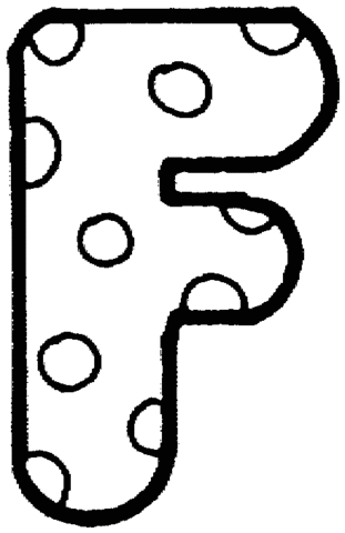 Dibujo de Letra F para Colorear