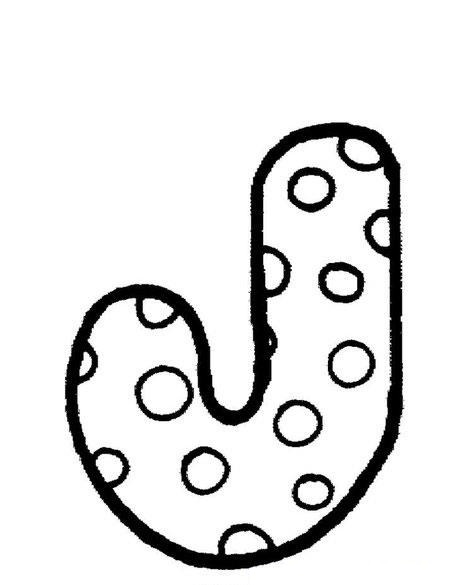 Dibujo de Letra J para Colorear