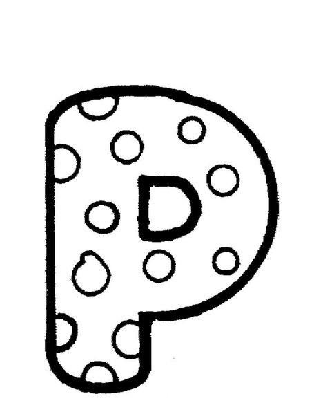 Dibujo de Letra P para Colorear