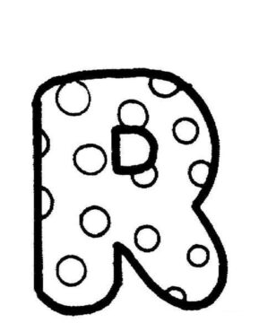 Dibujo de Letra R para Colorear