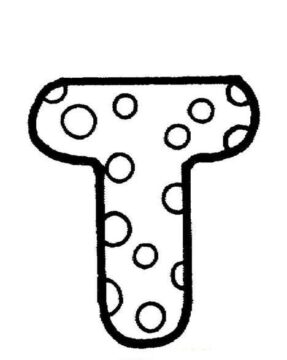 Dibujo de Letra T para Colorear