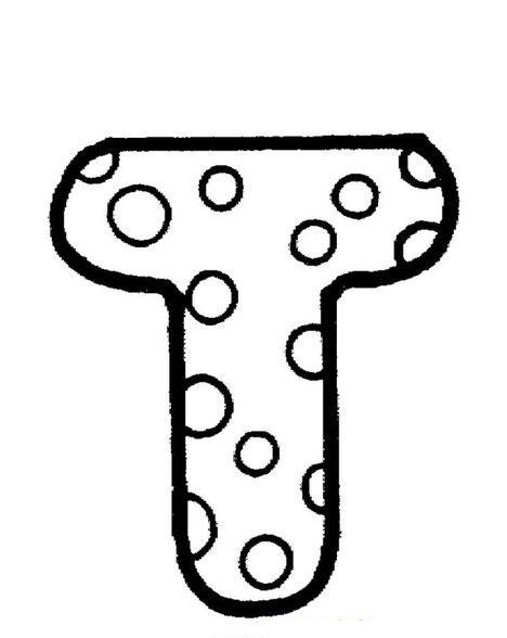 Dibujo de Letra T para Colorear